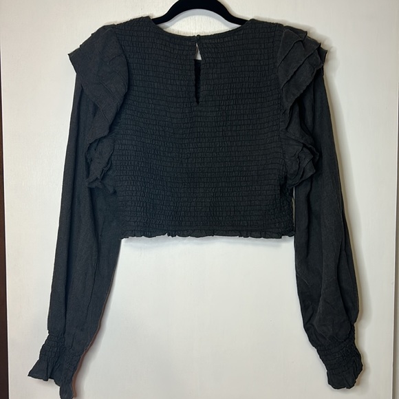 Zara Cropped Peasant shirt - Picture 3 of 6